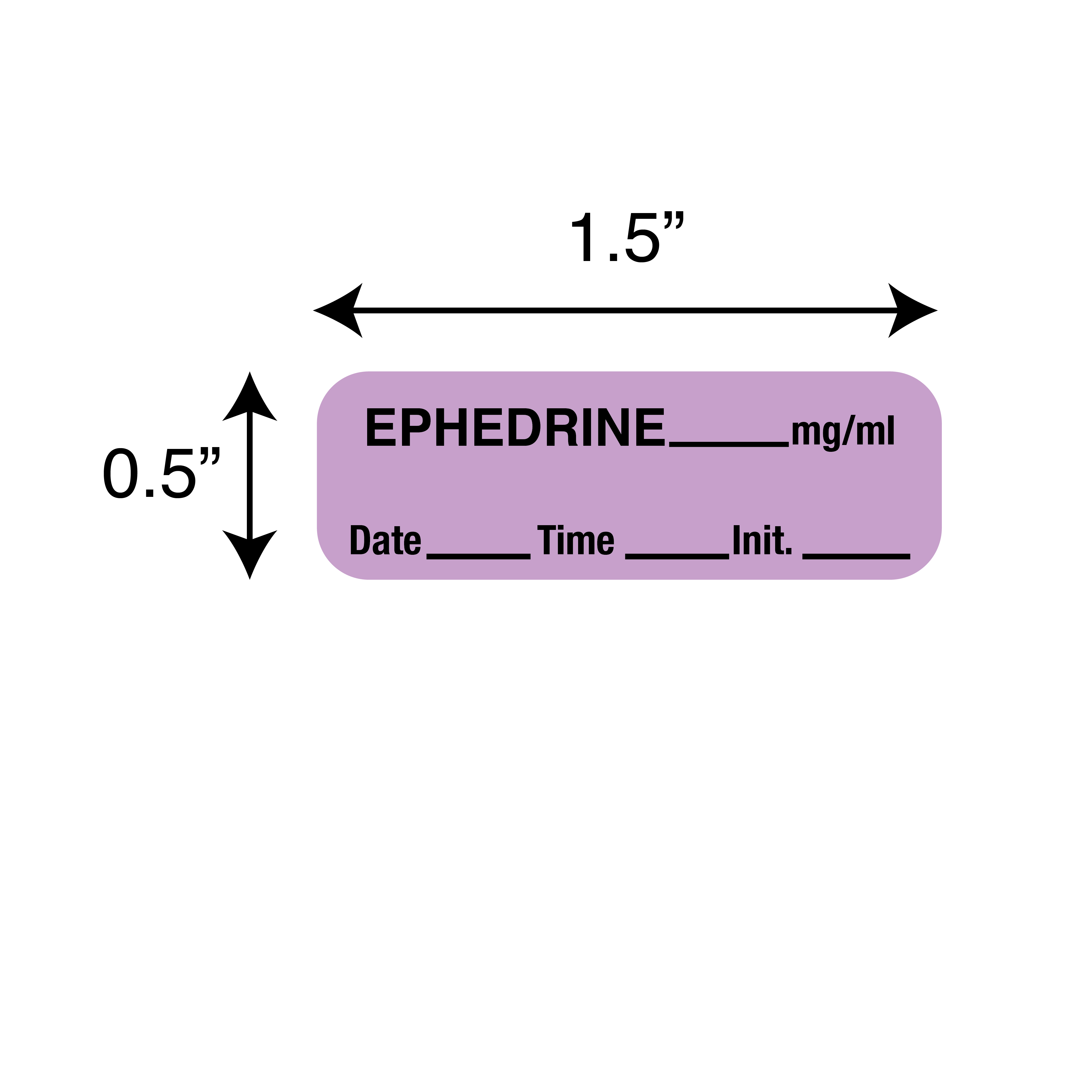 Anesthesia Labels - Ephedrine 1/Roll product image