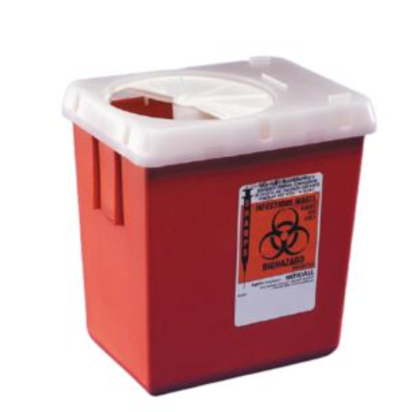 Phlebotomy Sharps Container, 8 Qt, Red, 1/Pk, 1525SA image