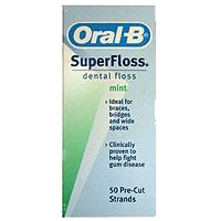 SuperFloss Trial Pack, Mint, 100/Pkg (Oral-B)