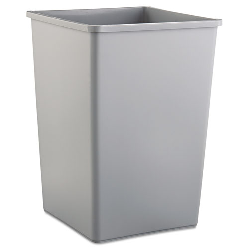Rubbermaid® Commercial Untouchable Square Waste Receptacle Plastic Gray 35 Gallon product image