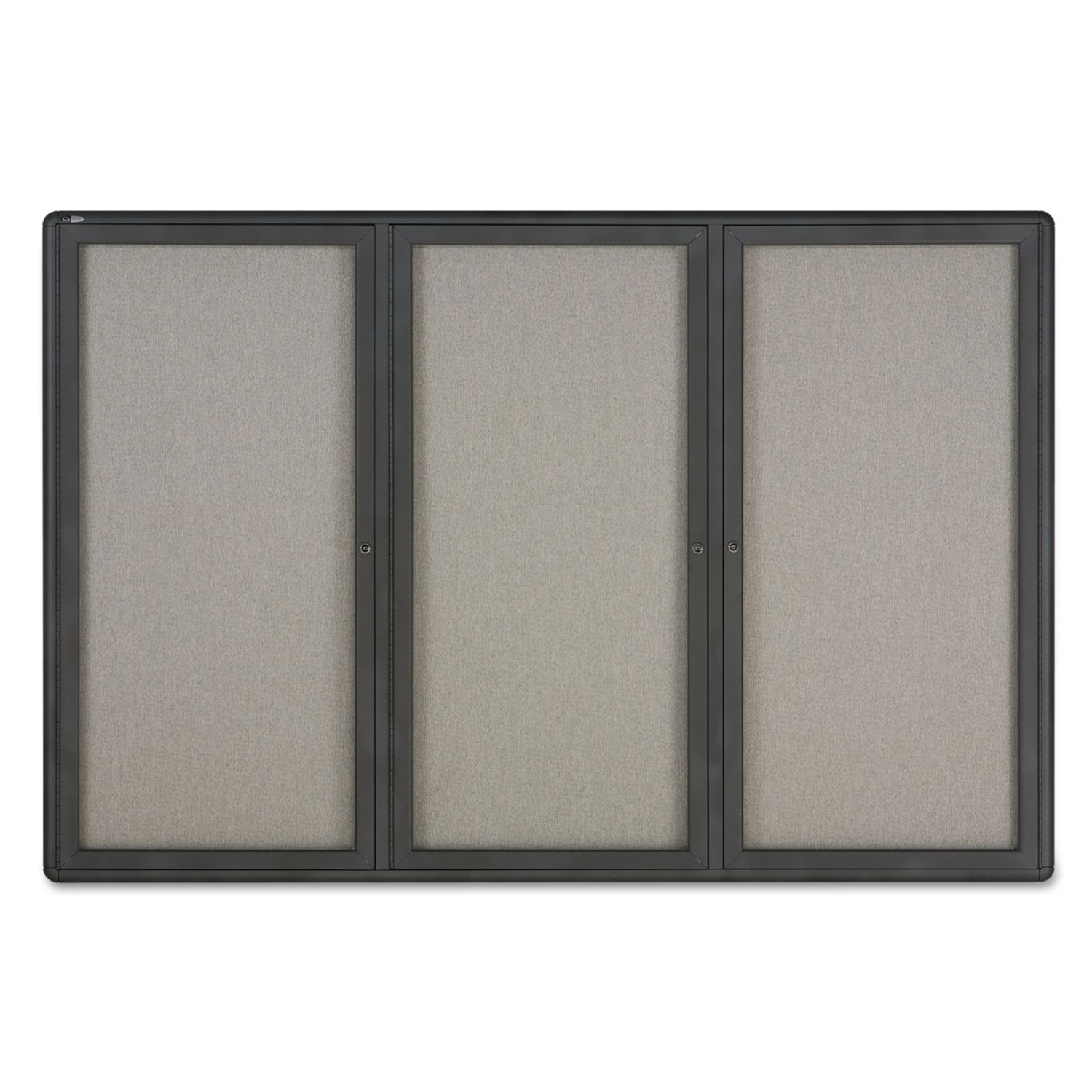 Quartet® Enclosed Fabric-Cork Board Gray Surface 72 x 48 Graphite Aluminum Frame product image