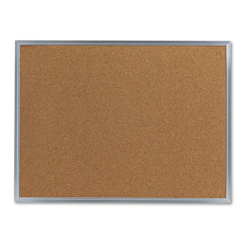 Universal® Bulletin Board Natural Cork 24" x 18" Satin-Finished Aluminum Frame product image