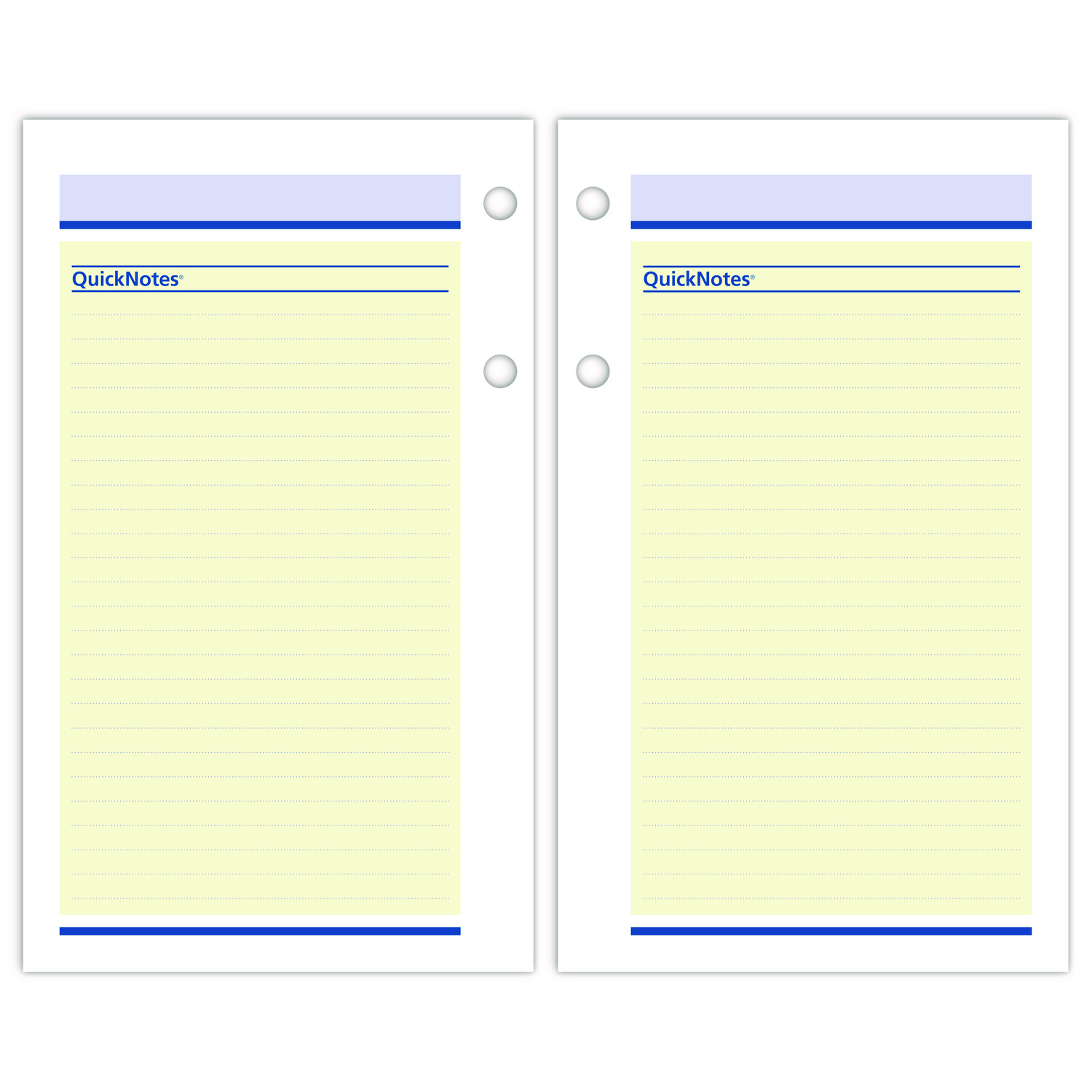 QuickNotes Desk Calendar Refill 3.5 x 6 White/Yellow/Blue Sheets 12-Month Jan to Dec 2025 product image