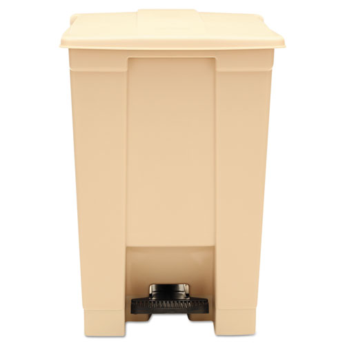 Rubbermaid® Indoor Utility Step-On Waste Container Round Plastic 12 Gallon Beige product image