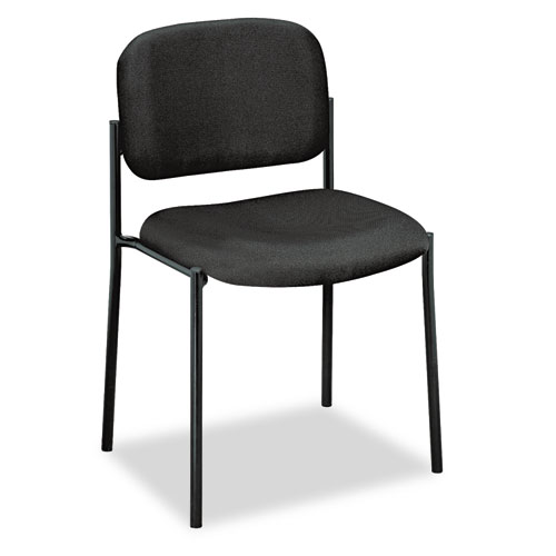 Basyx Black Fabric Stacking Armless Guest Chair product image