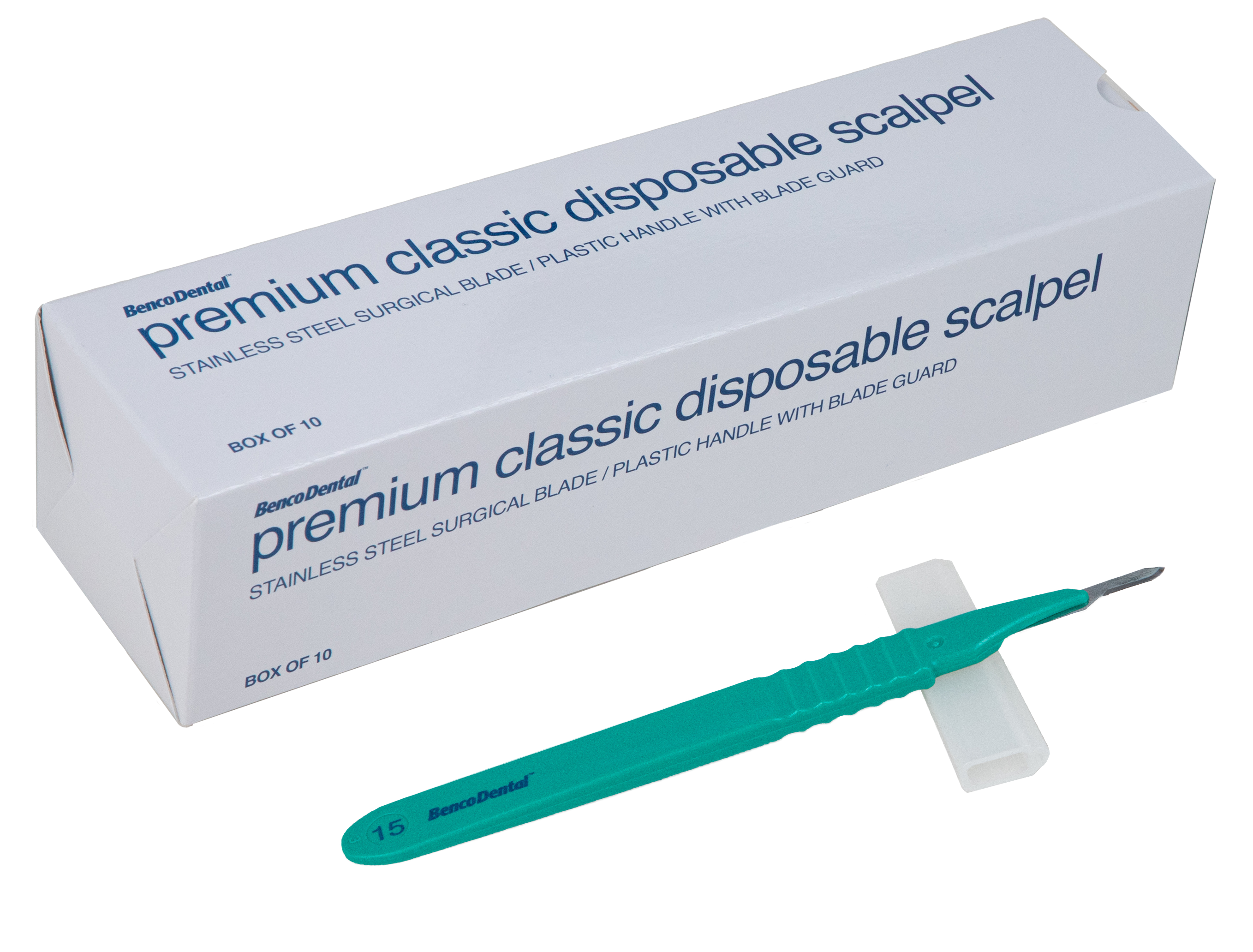 Disposable Scalpel with Stainless Steel Blade, Box of 10