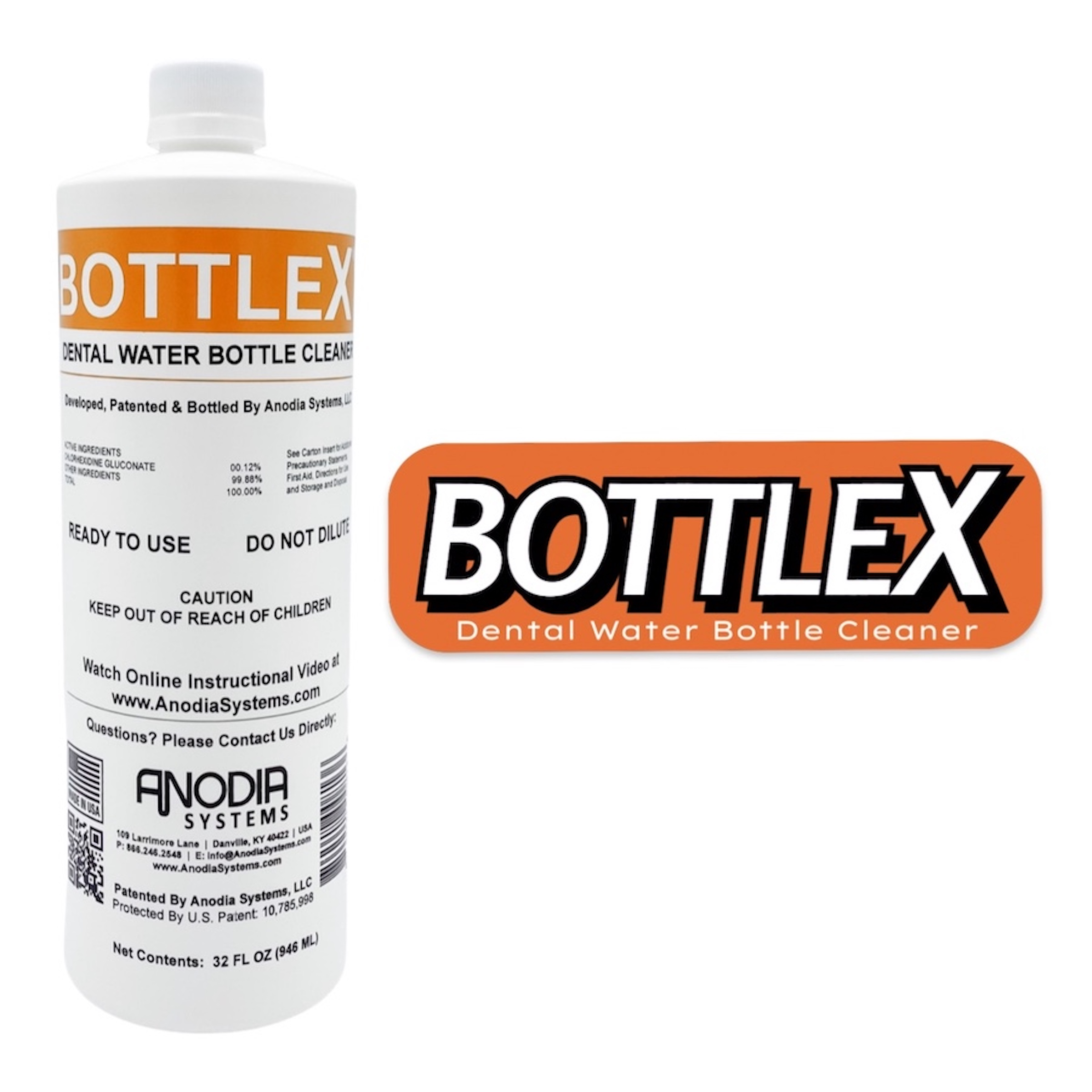 DET o２bottlesdetox BottleX® Dental Water Bottle Cleaner 32 FL OZ Bottle | Benco Dental
