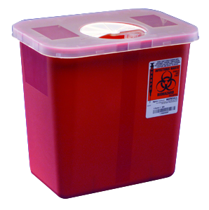 SharpSafety Phlebotomy Sharps Container, Red