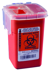 SharpSafety Phlebotomy Sharps Container, Red