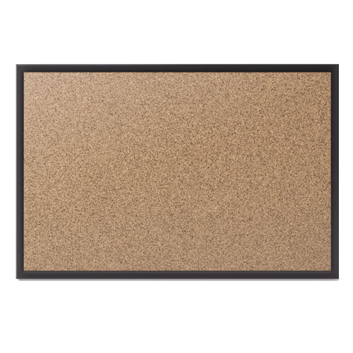 Classic Cork Bulletin Board Black Aluminum Frame 36" x 24" product image