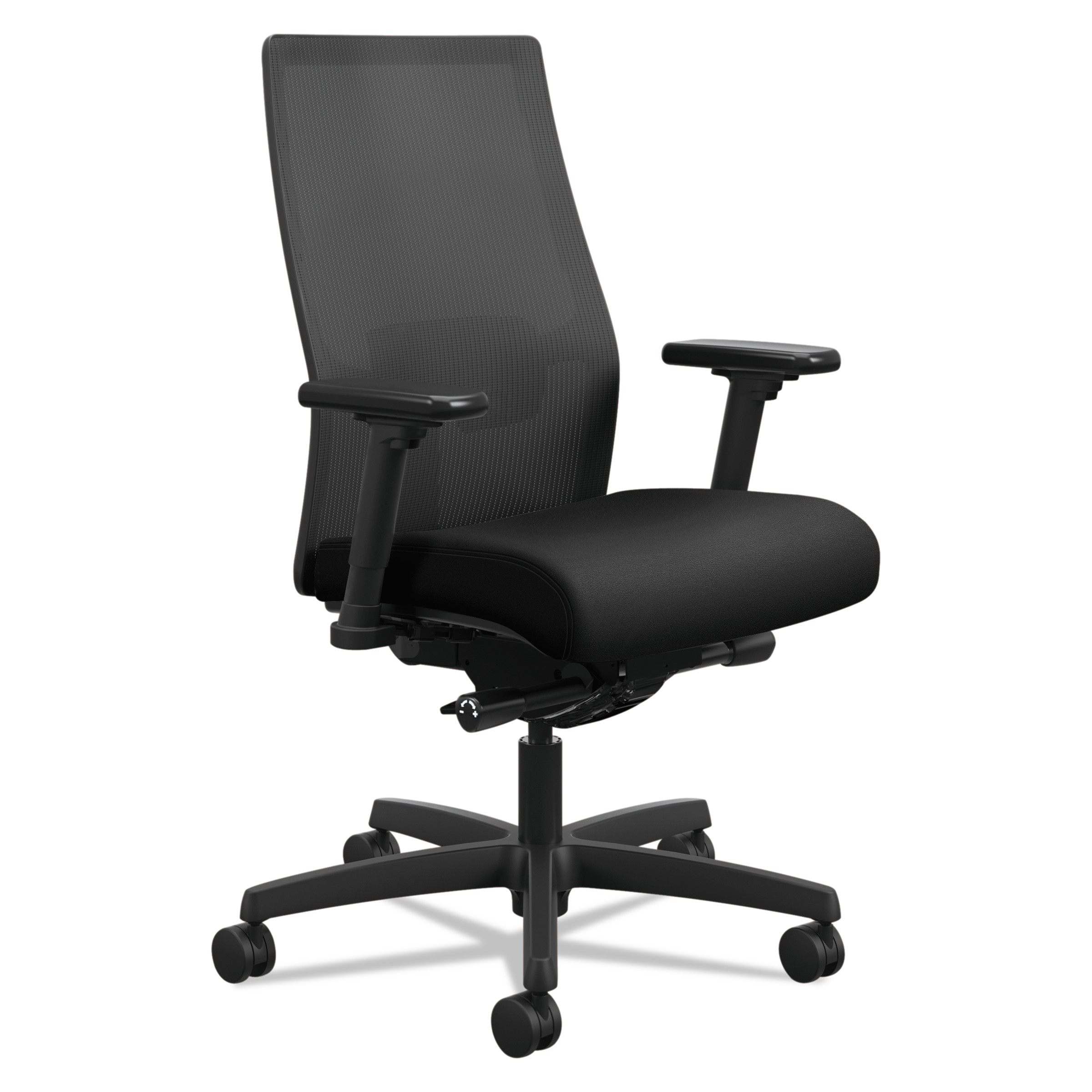 HON® Ignition 2.0 4-Way Stretch Mid-Back Mesh Task Chair Black Seat/Back Black Base product image