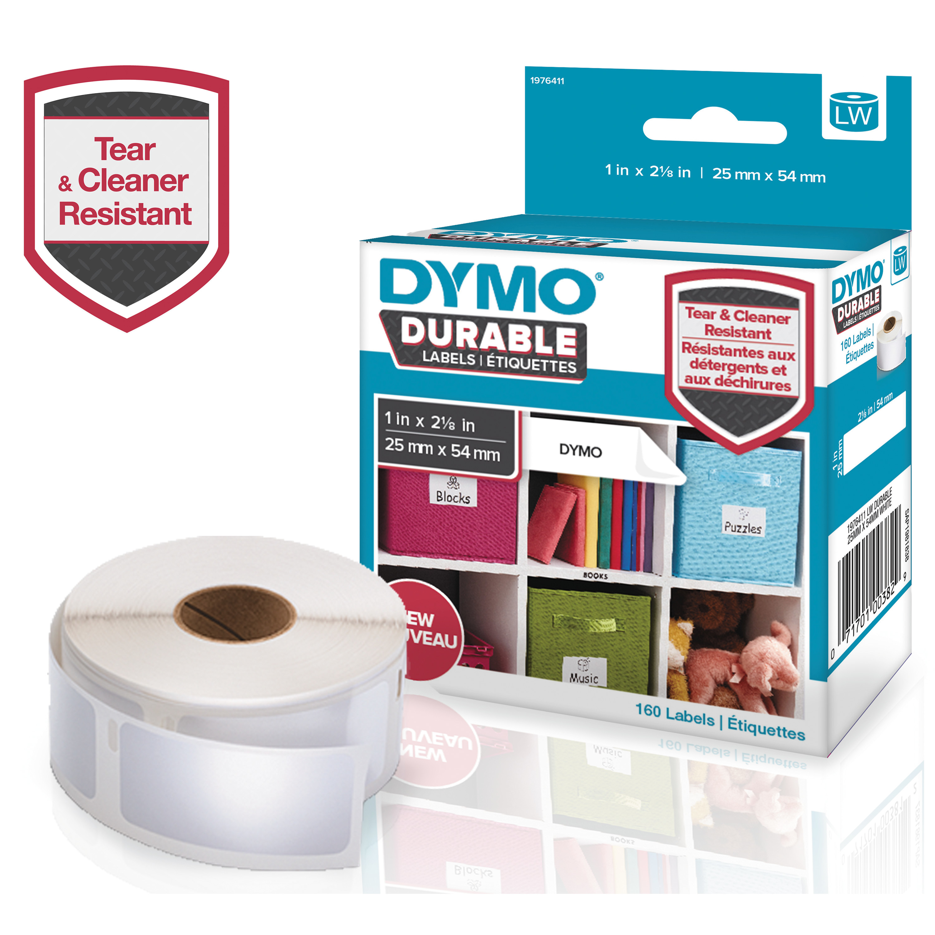 DYMO® LW Durable Multi-Purpose Labels 1" x 2.12" Roll of 160 product image
