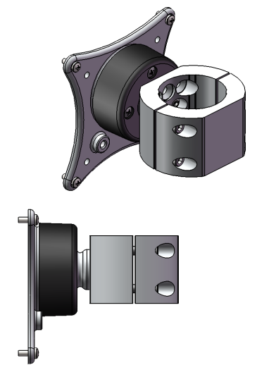 Monitor Mount with 2" Pole Mount product image