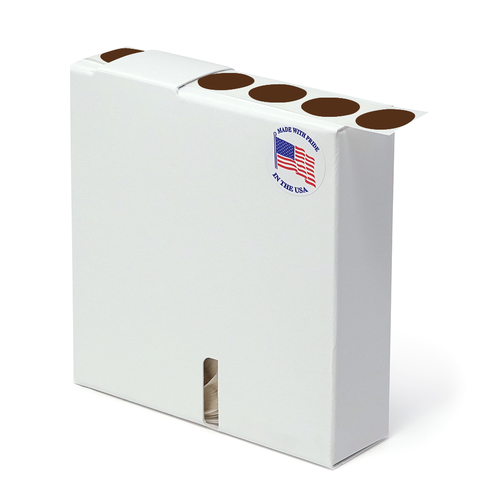 Label Color Coded Dot Roll Form - 3/4" Brown 1/Roll product image