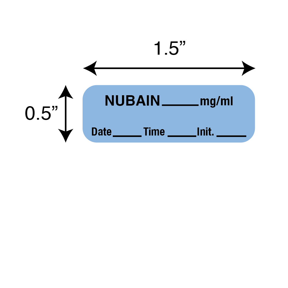 Anesthesia Labels - Nubain 1/Roll product image