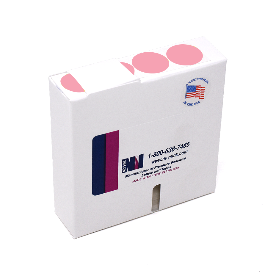 Label Color Coded Dot Roll Form - 1" Pink 1/Roll product image