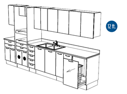 12" Steri Center Right to Left Flow Drop product image