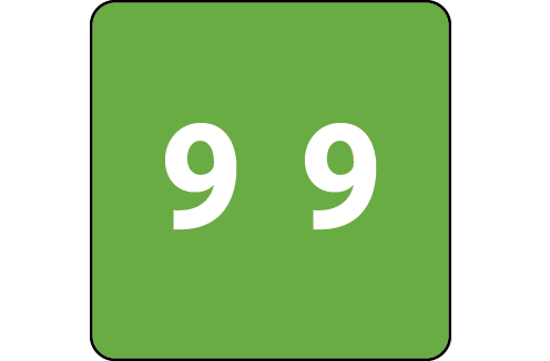 Ames Filing Labels Large Number 9 1/Roll product image