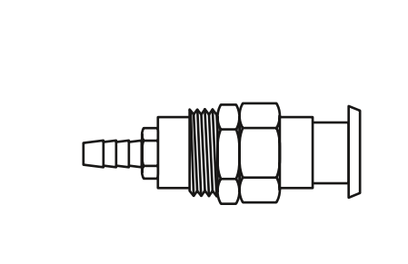 Female QD with Shutoff 1/4" ID with 1/4" Barb product image