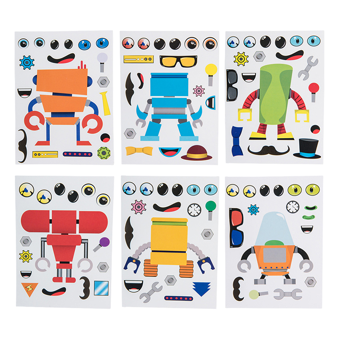 Stickers Robot Assorted 100/Pk product image