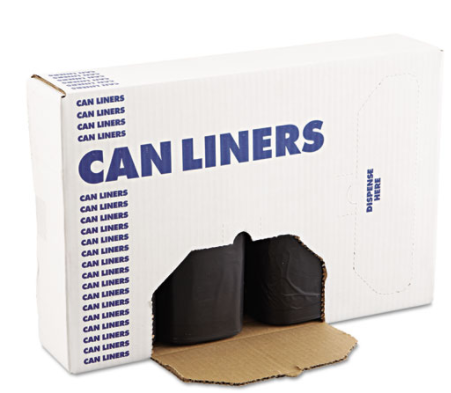 High-Density Can Liner, 40x46, 45gal, 19mic Equiv., Natural, 25