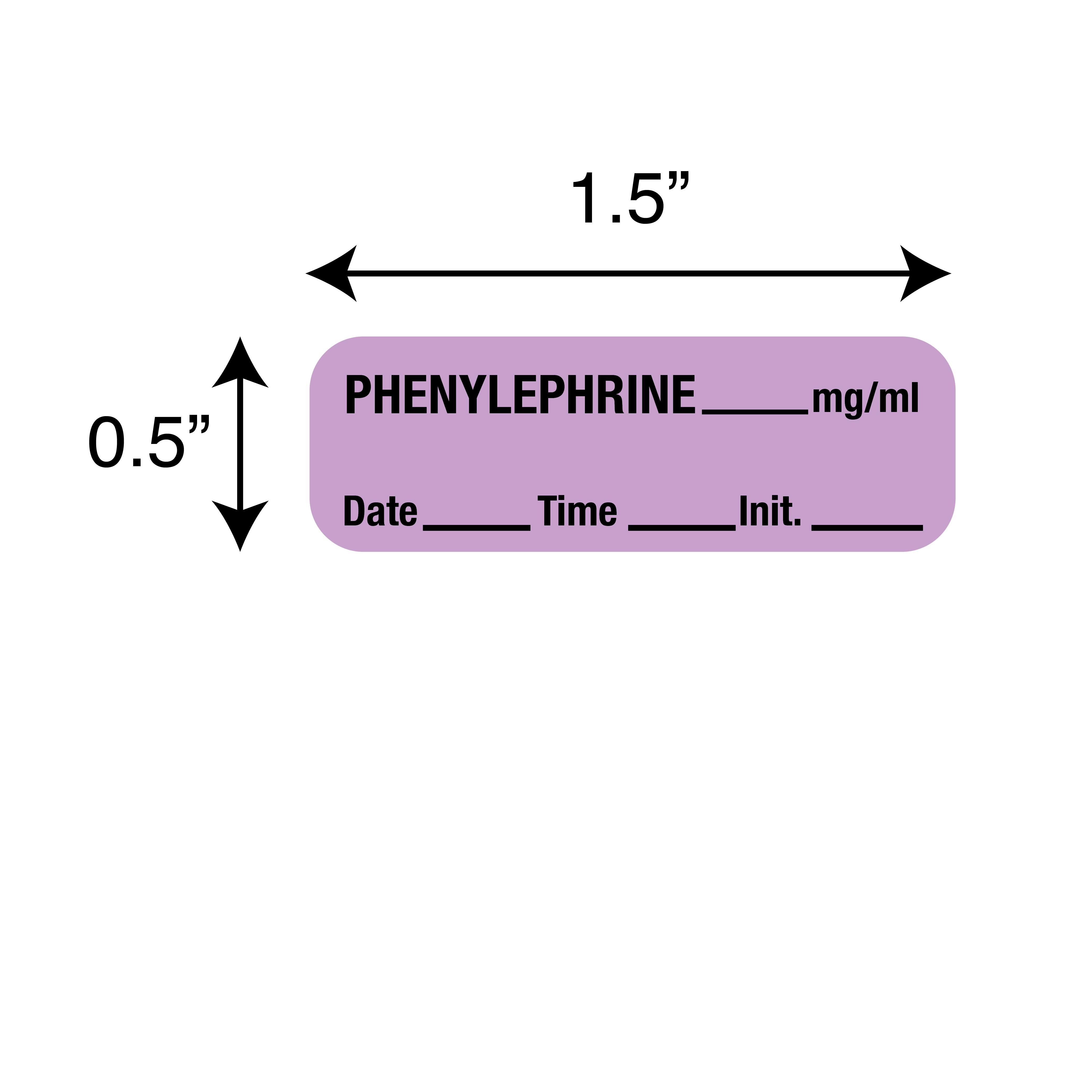 Anesthesia Labels - Phenylephrine 1/Roll product image