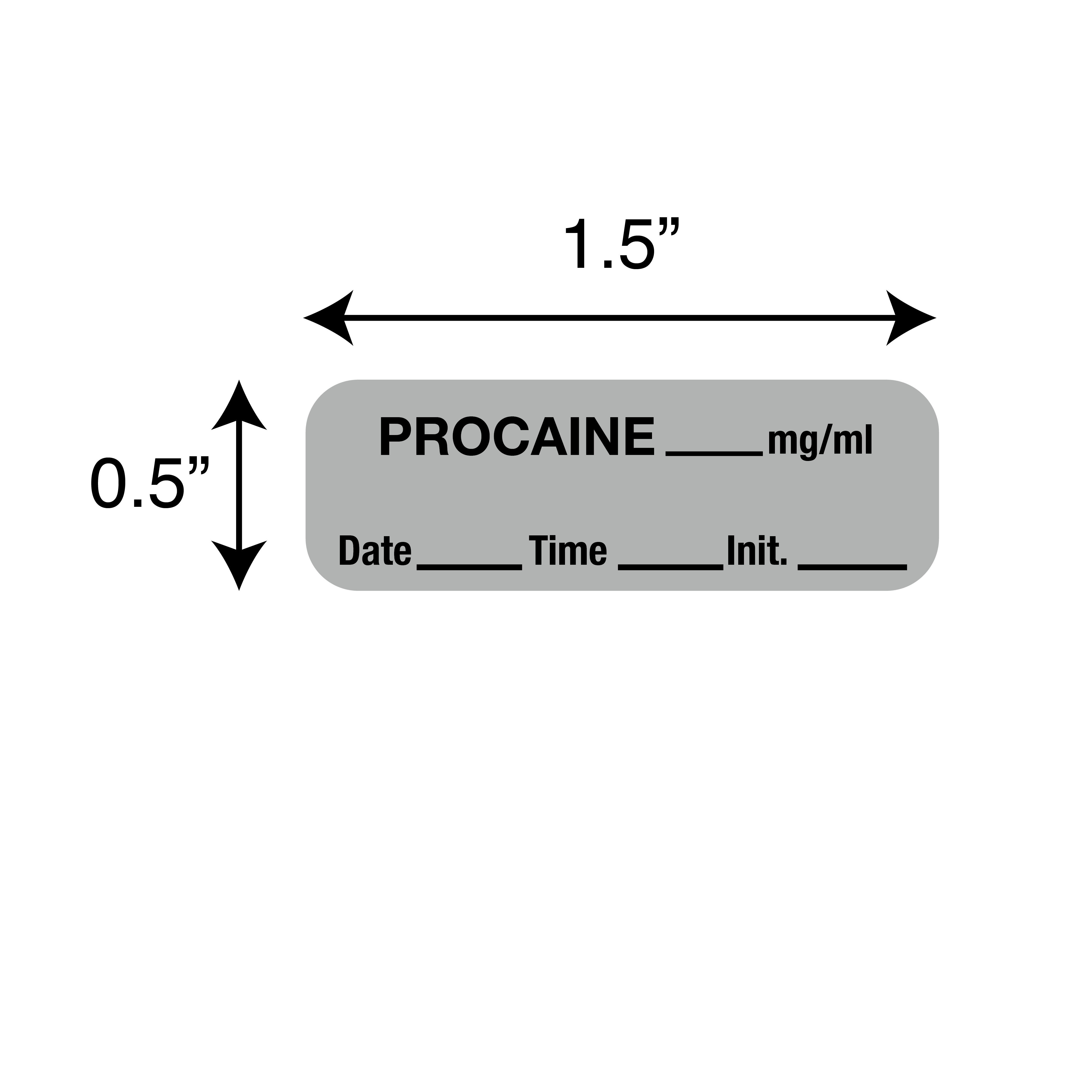 Anesthesia Labels - Procaine 1/Roll product image
