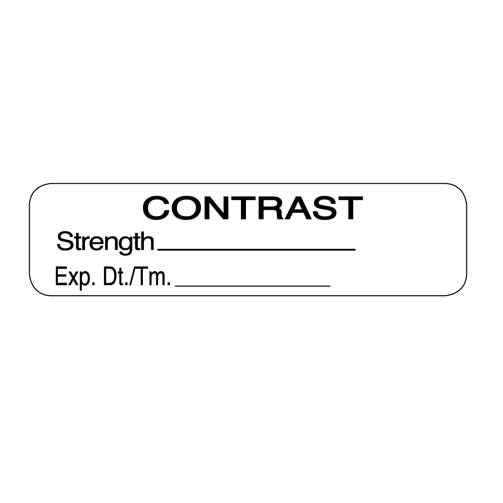 Contrast Strength Expiration Date Time Anesthesia Label Roll product image