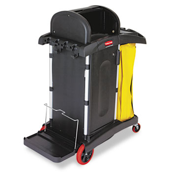 Rubbermaid® High-Security Healthcare Cleaning Cart 22"W x 48-1/4"D x 53-1/2"H Black product image
