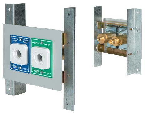 Double Outlet Cabinet Mount Nitrous Oxide/Oxygen Puritan Style product image