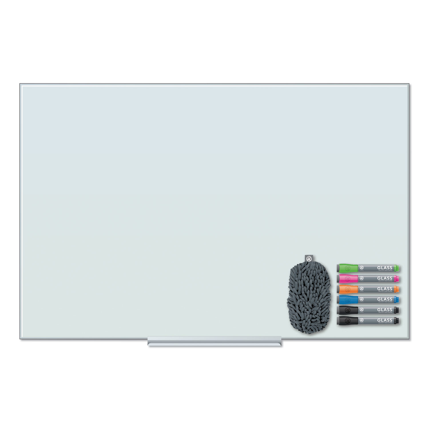 U Brands Floating Glass Dry Erase Board 36 x 24 White product image