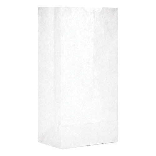 Heavy Duty White Paper Bag #4 30lb 5" x 3-1/3" x 9-3/4" Pack of 500 product image