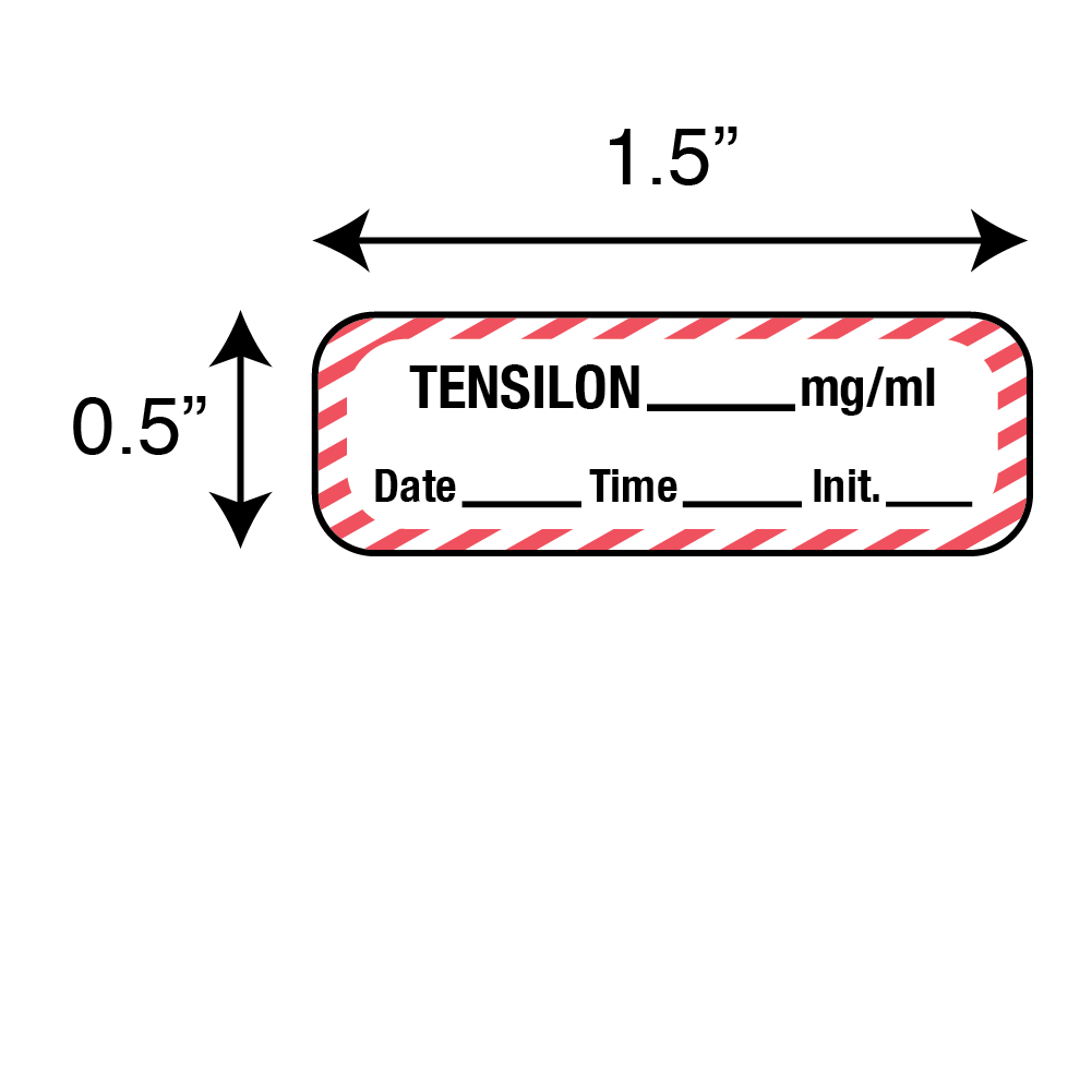 Anesthesia Labels - Tensilon 1/Roll product image