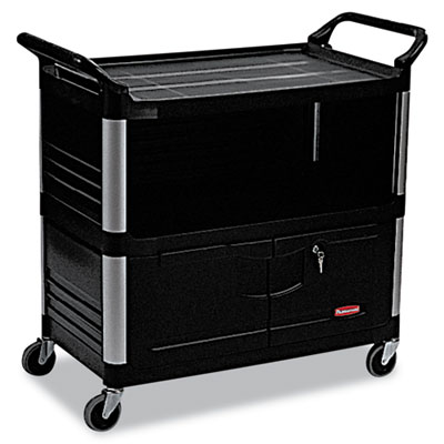 Rubbermaid® Xtra Equipment Cart 300lb Capacity Three Shelves 20-3/4"W x 40-5/8"D x 37-5/8"H Black product image