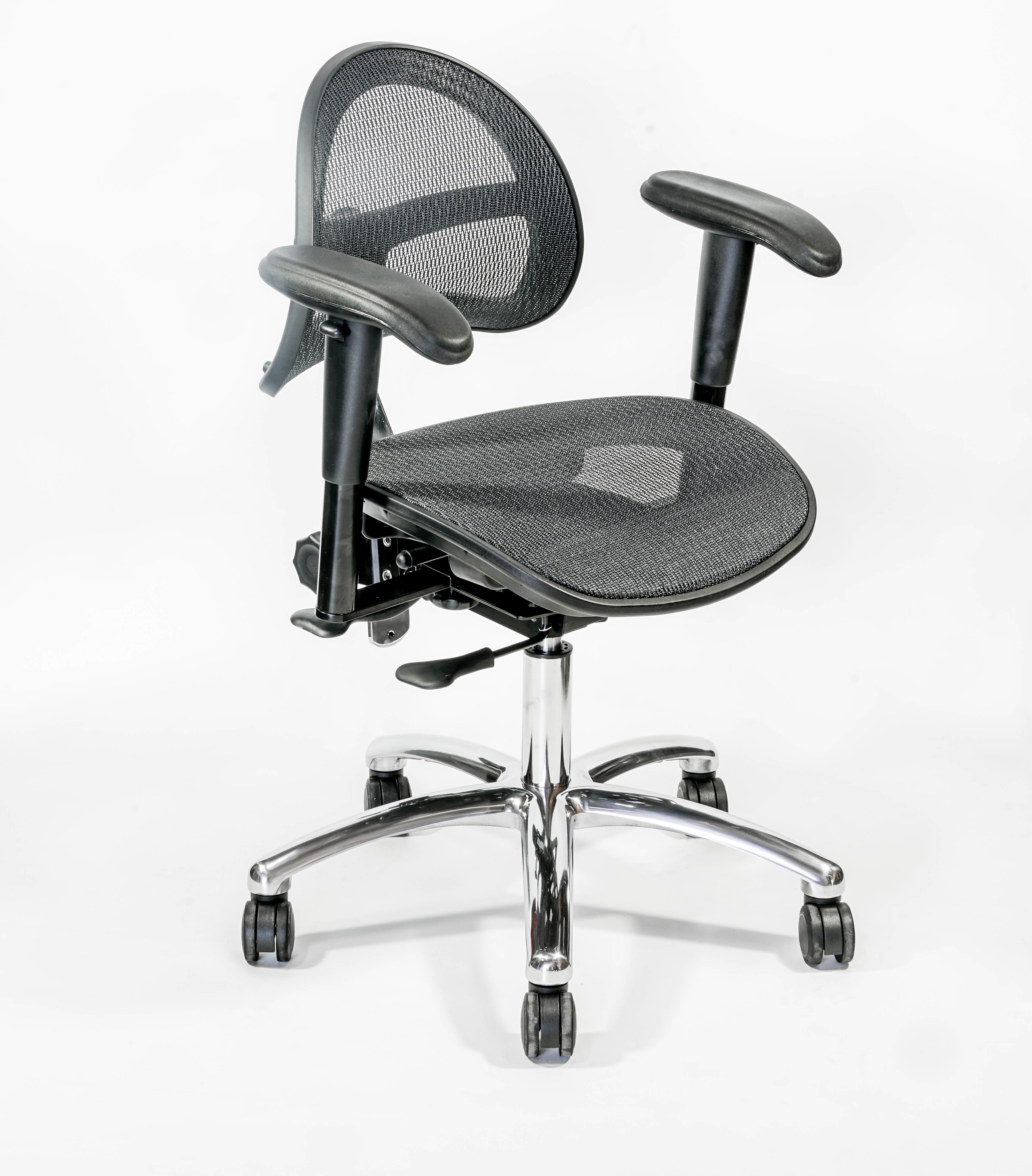 virtù® Exec Doctor's Stool with Backrest No Arms product image