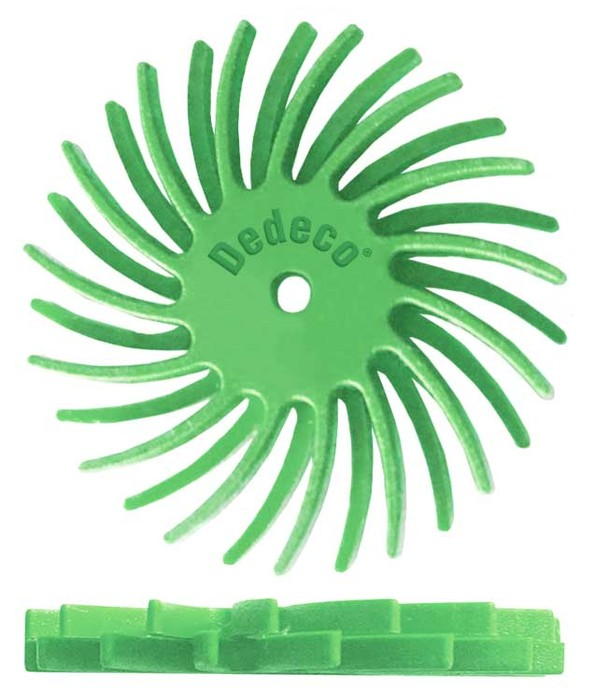 Sunburst 7/8" Dual Radial Discs Lt. Green 1 Micron (A/O) Box of 48 thumbnail 2
