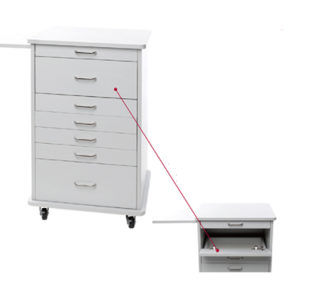 White TPC Mobile Cabinet Assistant North Carolina product image