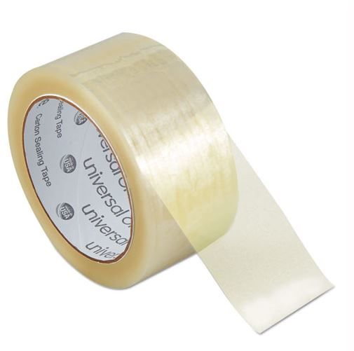Universal One Heavy-Duty Box Sealing Tape 2" x 55yds 3" Core Clear Pack of 36 product image