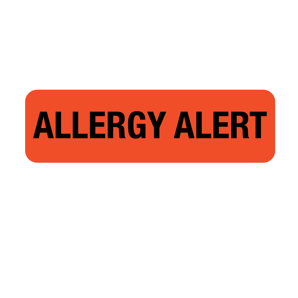 Allergy Alert Warning Label Roll product image