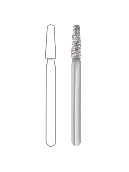 Midwest® #3846KR/016 Medium Multi-Use Diamond Taper Flat End Modified FG Short Shank Pack of 5 image