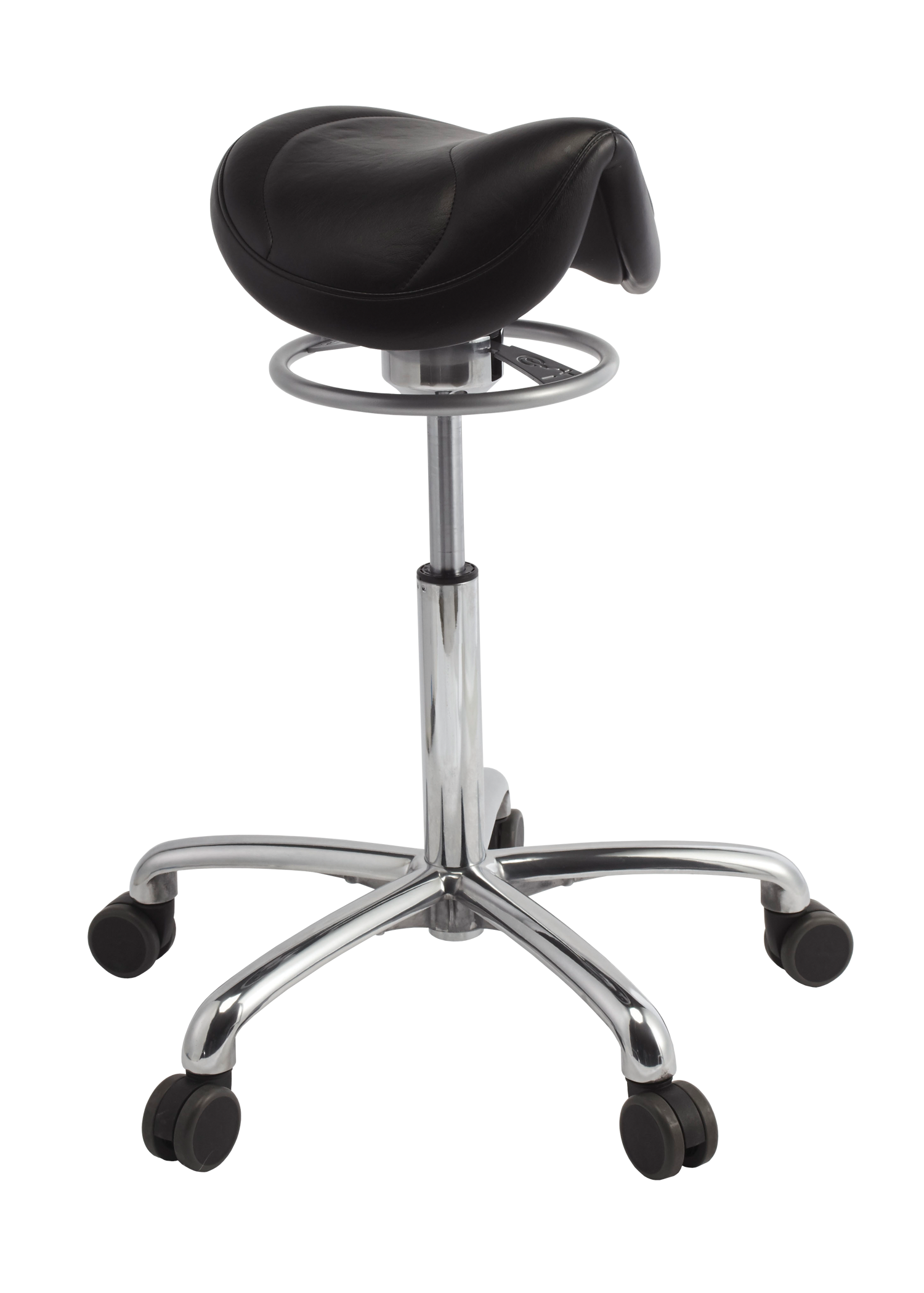 Amazone Stool 22" - 30" Ultra Leather Dove Gray product image