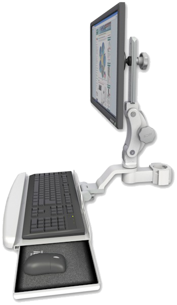 Ultra 550 LCD Mount for 2" Pole with Bent Keyboard Tray product image