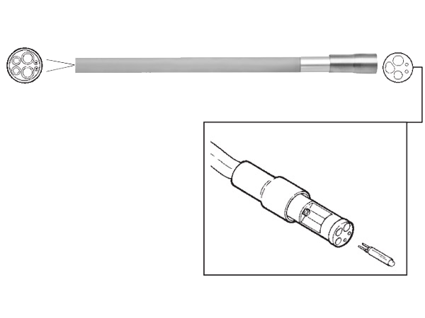 Euro Handpiece Illumination Replacement Tubing with Lamp Black product image