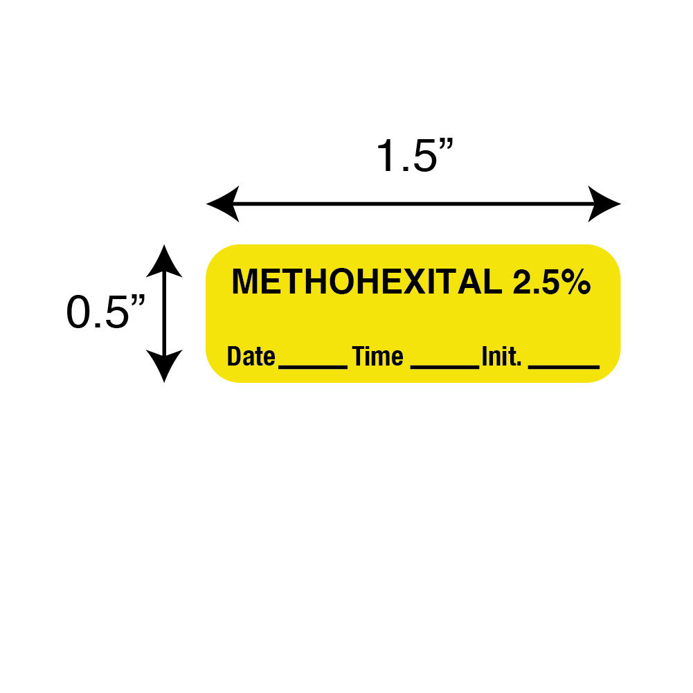 Anesthesia Labels - Methohexital  1/Roll product image