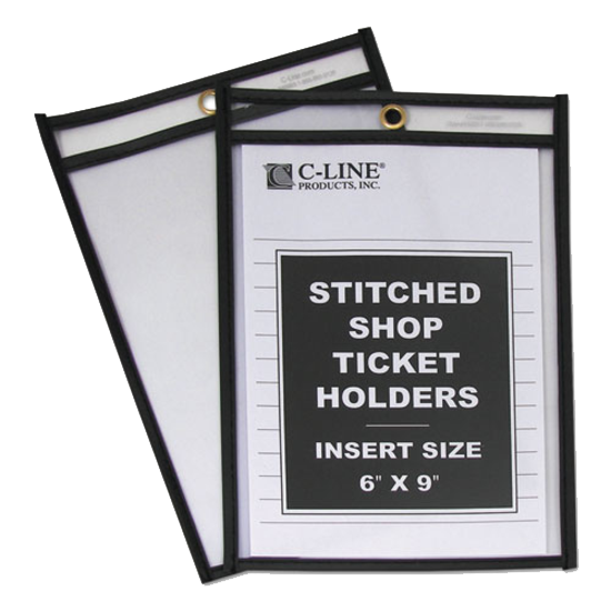 C-Line® Shop/Job Ticket Holders Stitched Clear 6" x 9" Box of 25 product image