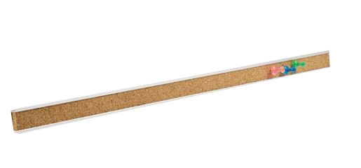 Quartet Bulletin Bar Natural Cork Bulletin 36 x 1 Brown Silver Aluminum Frame product image