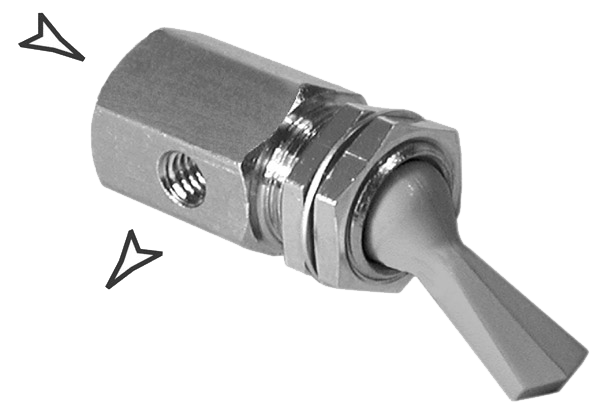 Toggle Valve On/Off Black 3-Way N/C without Exhaust product image