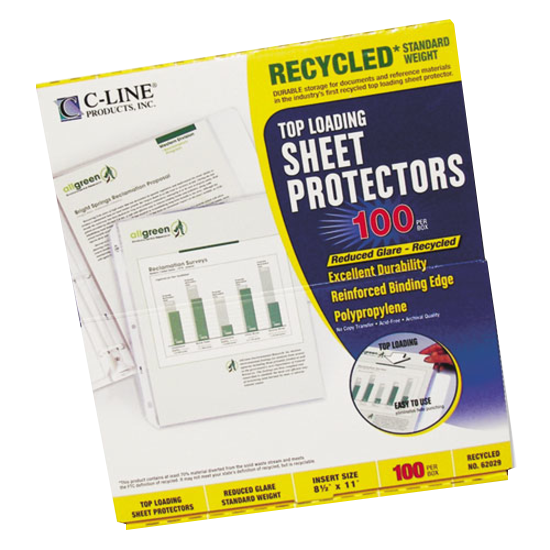 Recycled Letter Poly Sheet Protector Reduced Glare Box of 100 product image