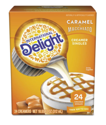 Flavored Liquid Non-Dairy Coffee Creamer Caramel Macchiato Mini Cups Box of 24 product image