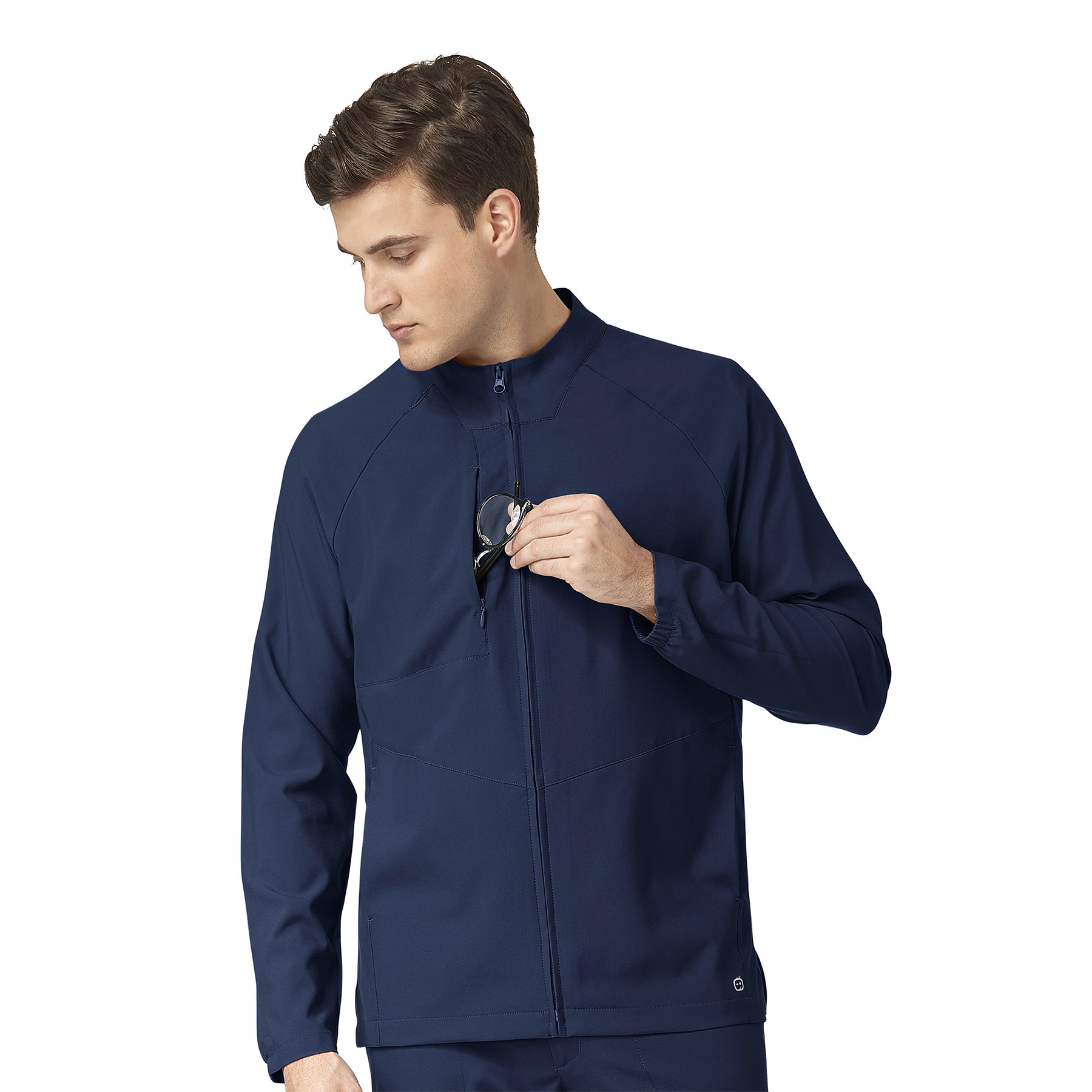 Mens Zip Front Warm Up Scrub Jacket